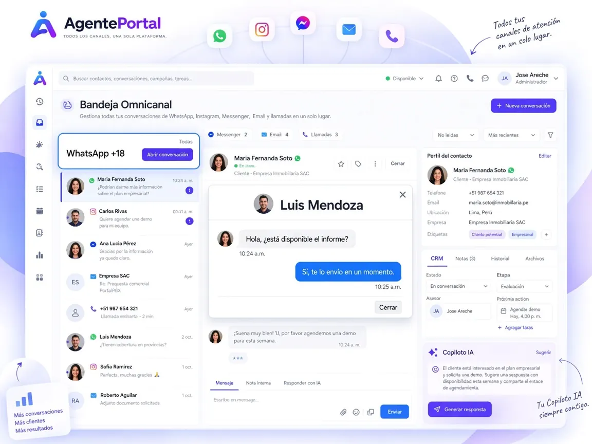 Desde el número de un canal se abre la conversación que lo explicó.